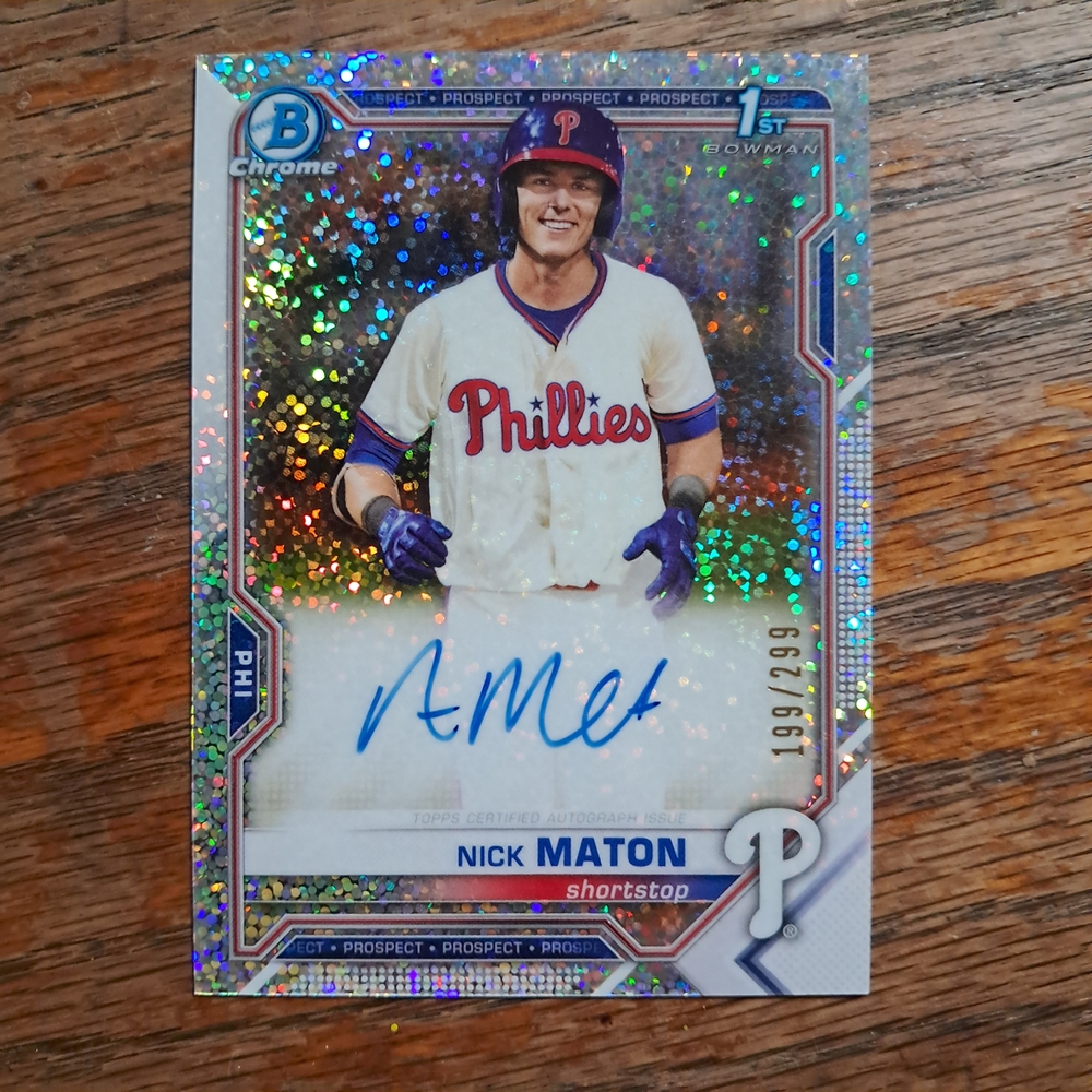 Nick Maton Phillies Baseball Card